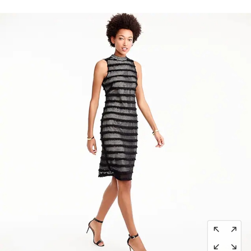 J crew fringed dress size 2